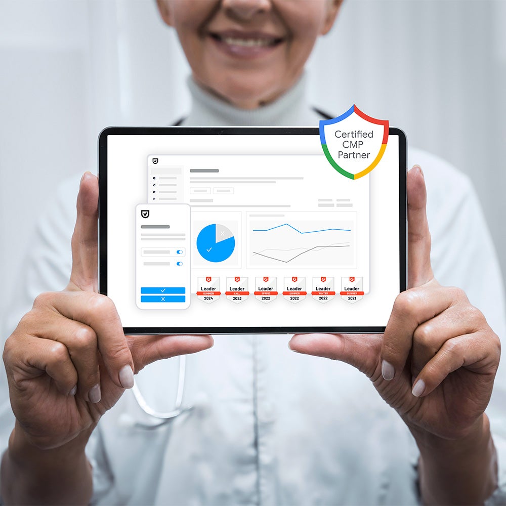 Woman holding tablet