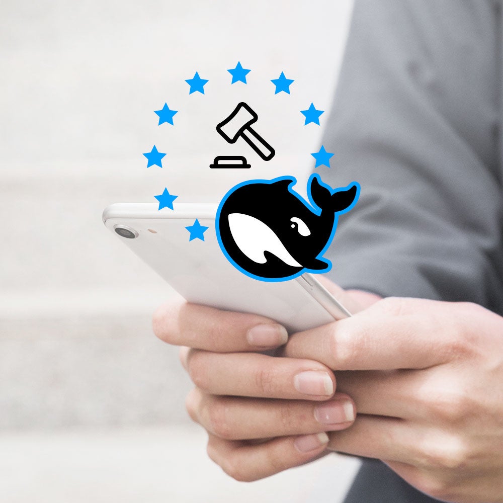 Hands holding a smartphone