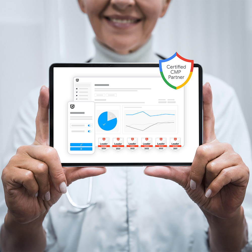 Woman holding tablet